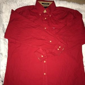 Mens M tommy hilfiger button down shirt
