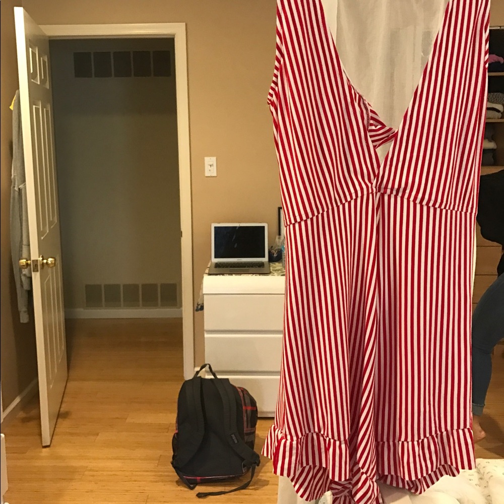 Romper red and white