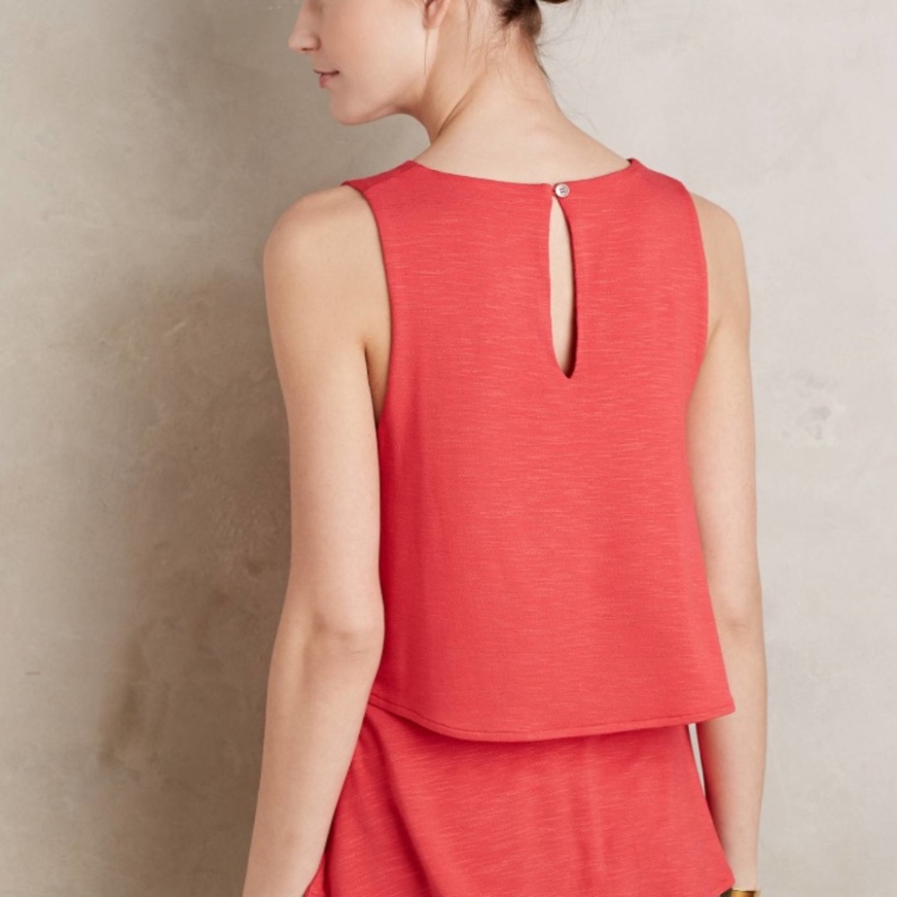 NWOT Anthropologie Deletta Valma tiered tank M - Picture 2 of 7