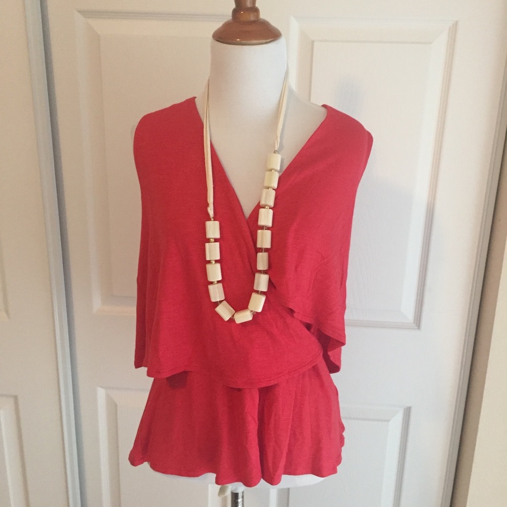 NWOT Anthropologie Deletta Valma tiered tank M - Picture 3 of 7