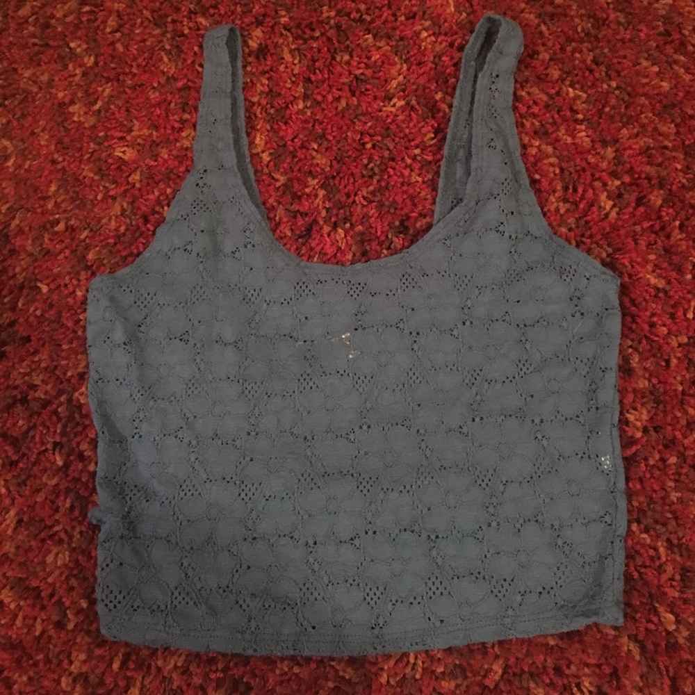 Never worn Hollister lace crop top