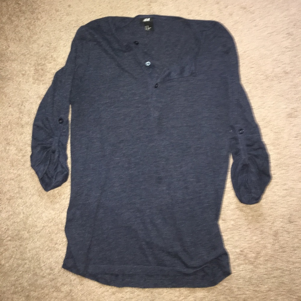✨ H&M Henley - Size XS - Navy ✨
