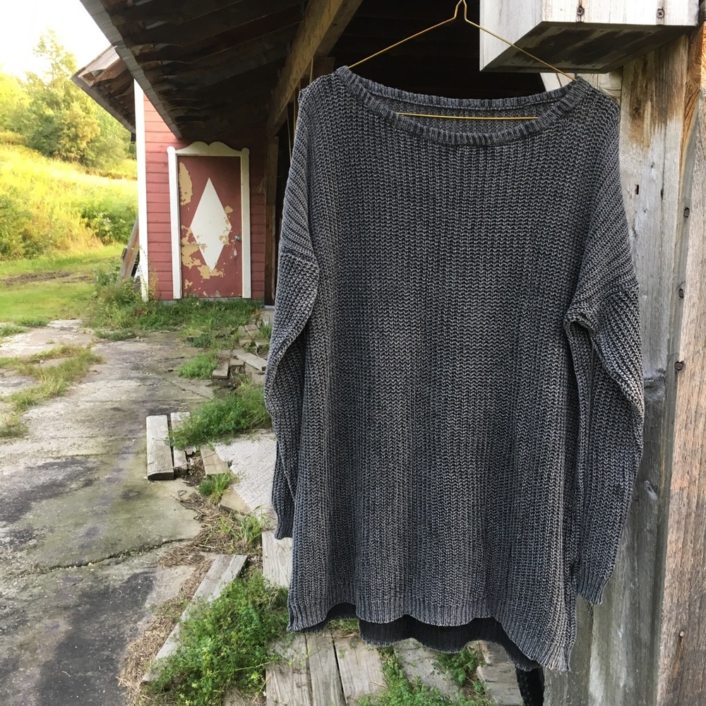 Brandy Melville Gray Wash Sweater One Size