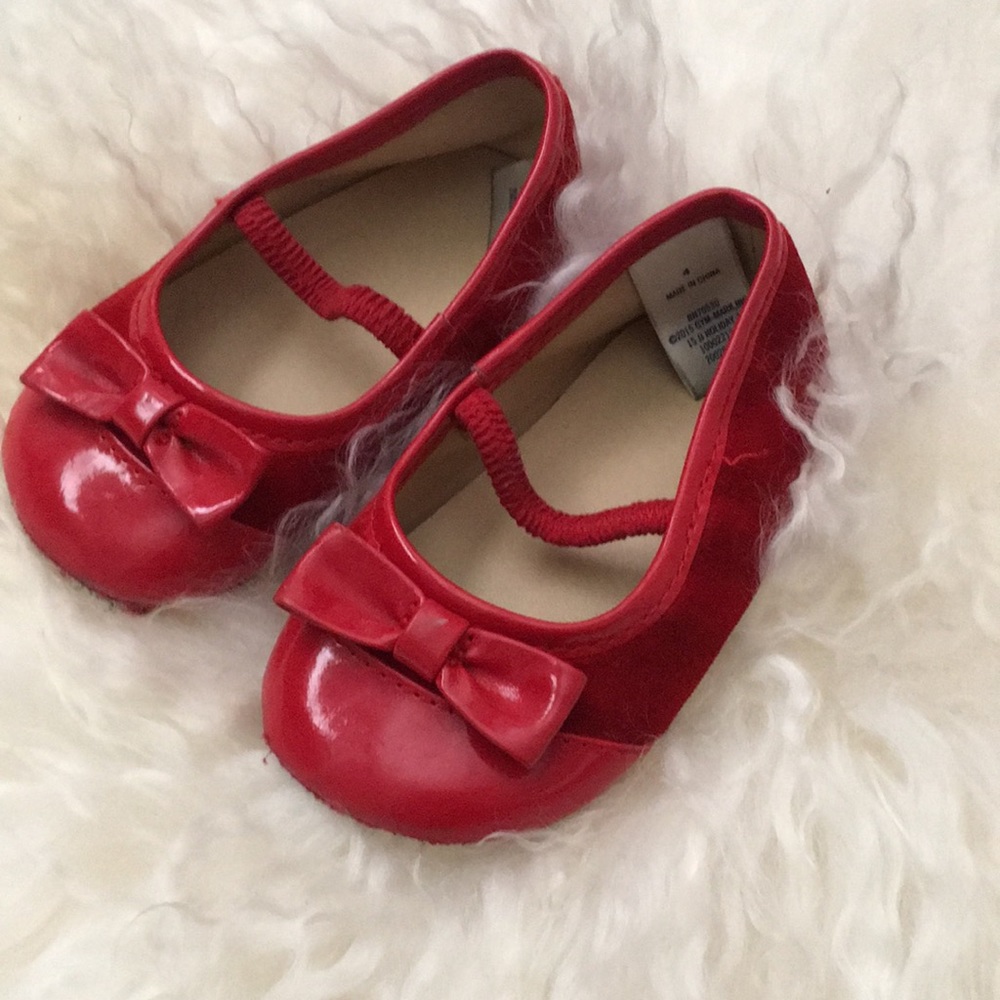 Red slippers Janie and jack