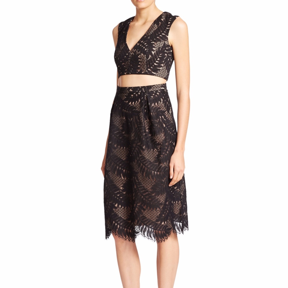 Brand New BCBG Lace Cutout Two-Piece Dress
