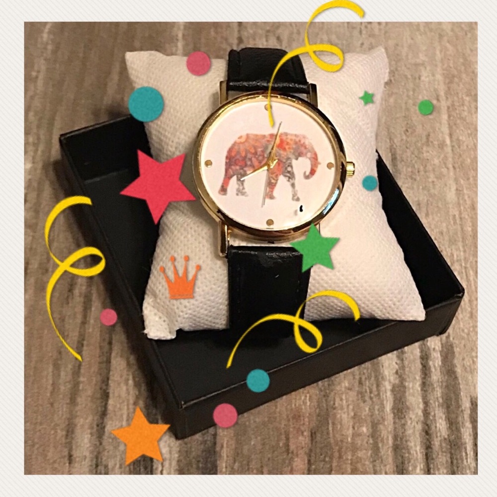 🎉 HOST PICK🎉 Quartz Elephant Weaved Leather Band - Picture 2 of 5