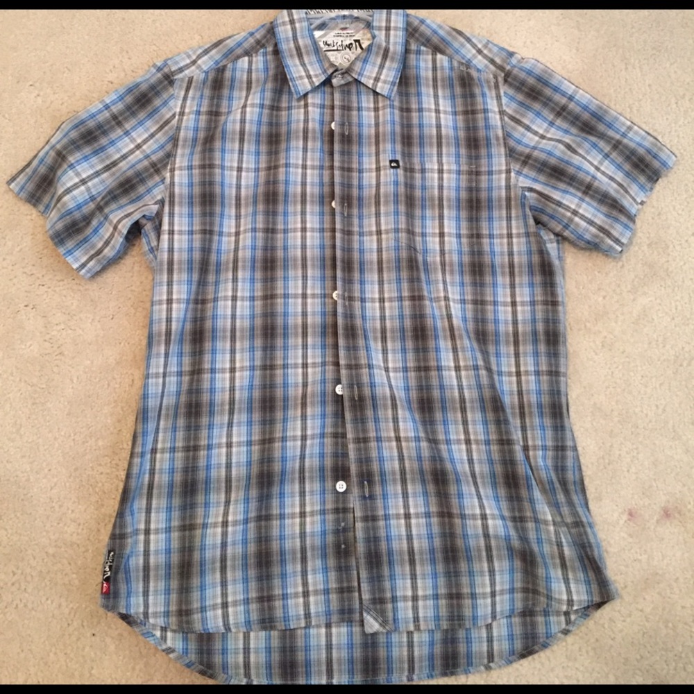 Men's Quiksilver Short Sleeve Plaid Shirt