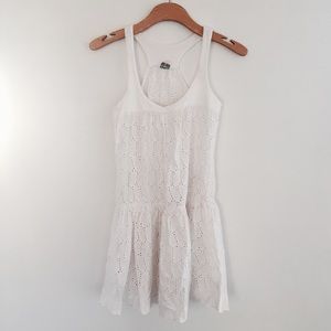 Aqua White Casual Dress