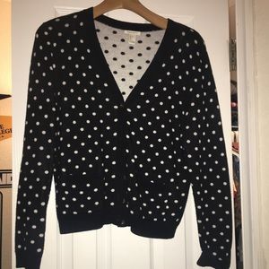 Black and white polka dot cardigan