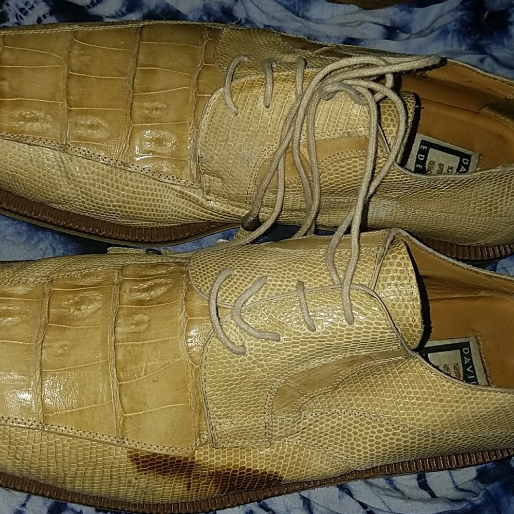 Croc skin david eden handmade dress shoes