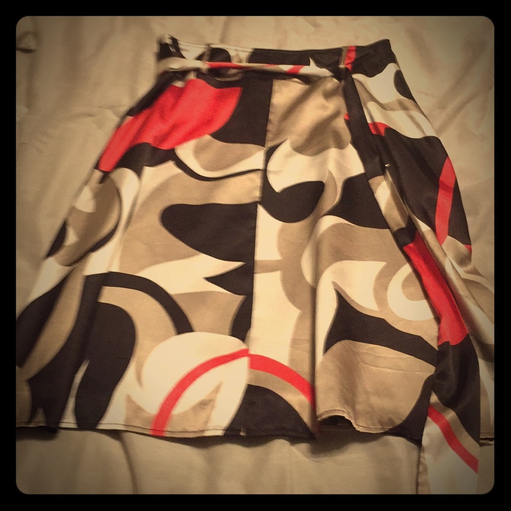 Satin skirt.