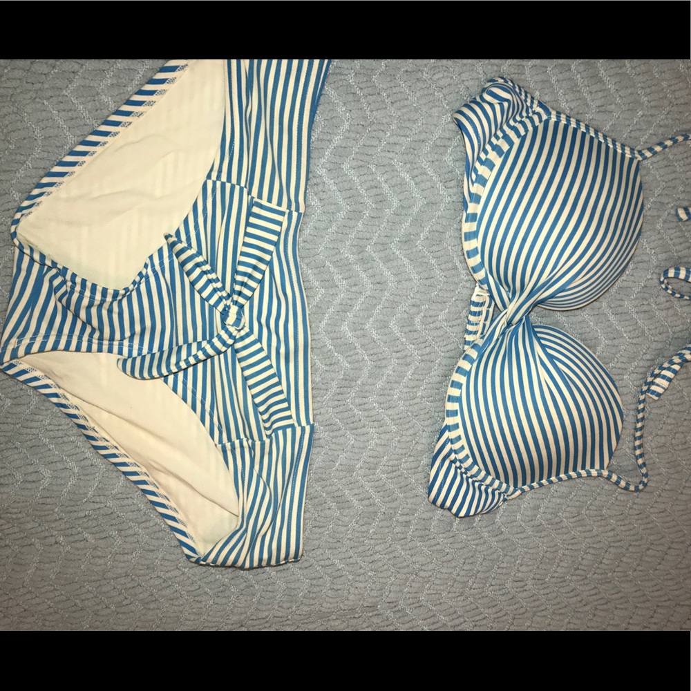 Aerie Blue stripped bikini