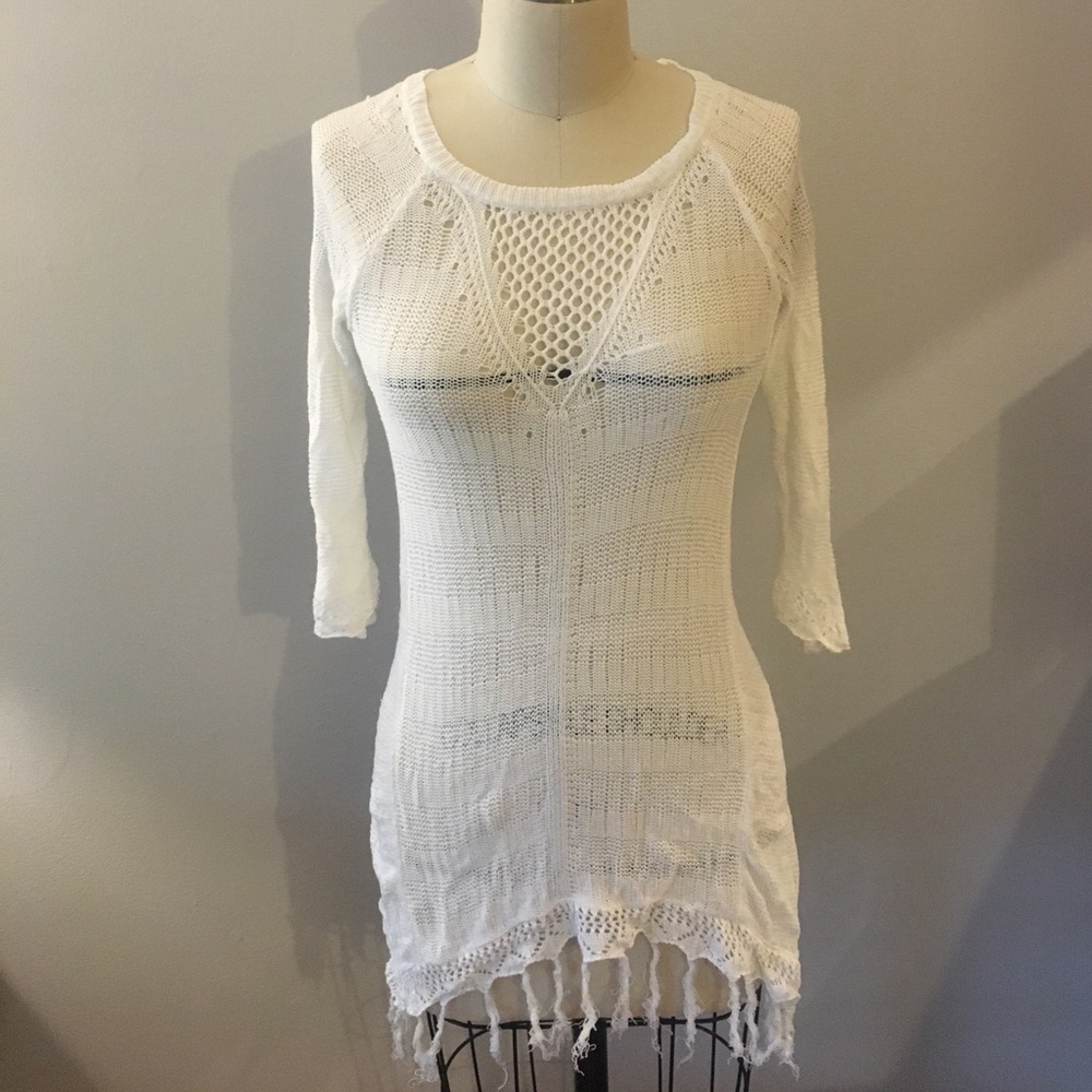 Knitted bikini coverup