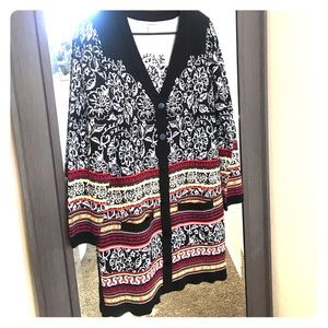 Knitted button up sweater dress