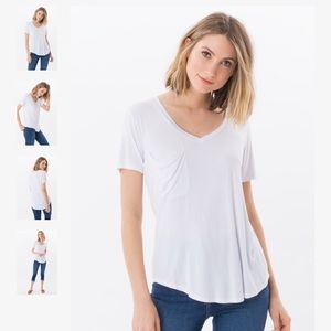 Z Supply White V-neck