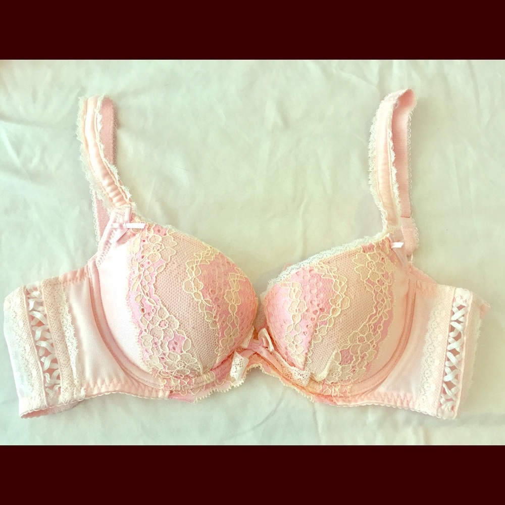 Wacoal Pink Floral Lace Padded Bra