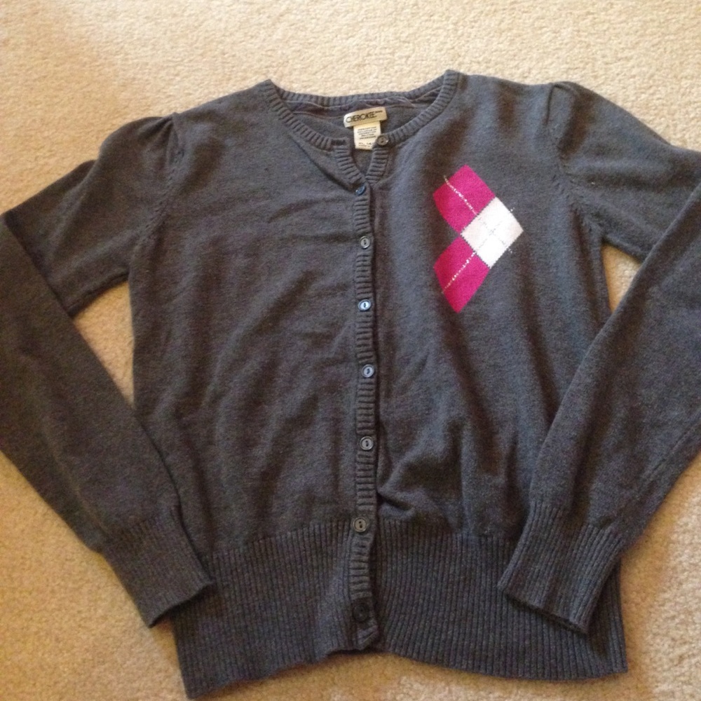 Gray cardigan