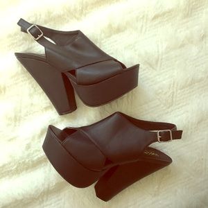 NWOT Chunky Heel Platforms