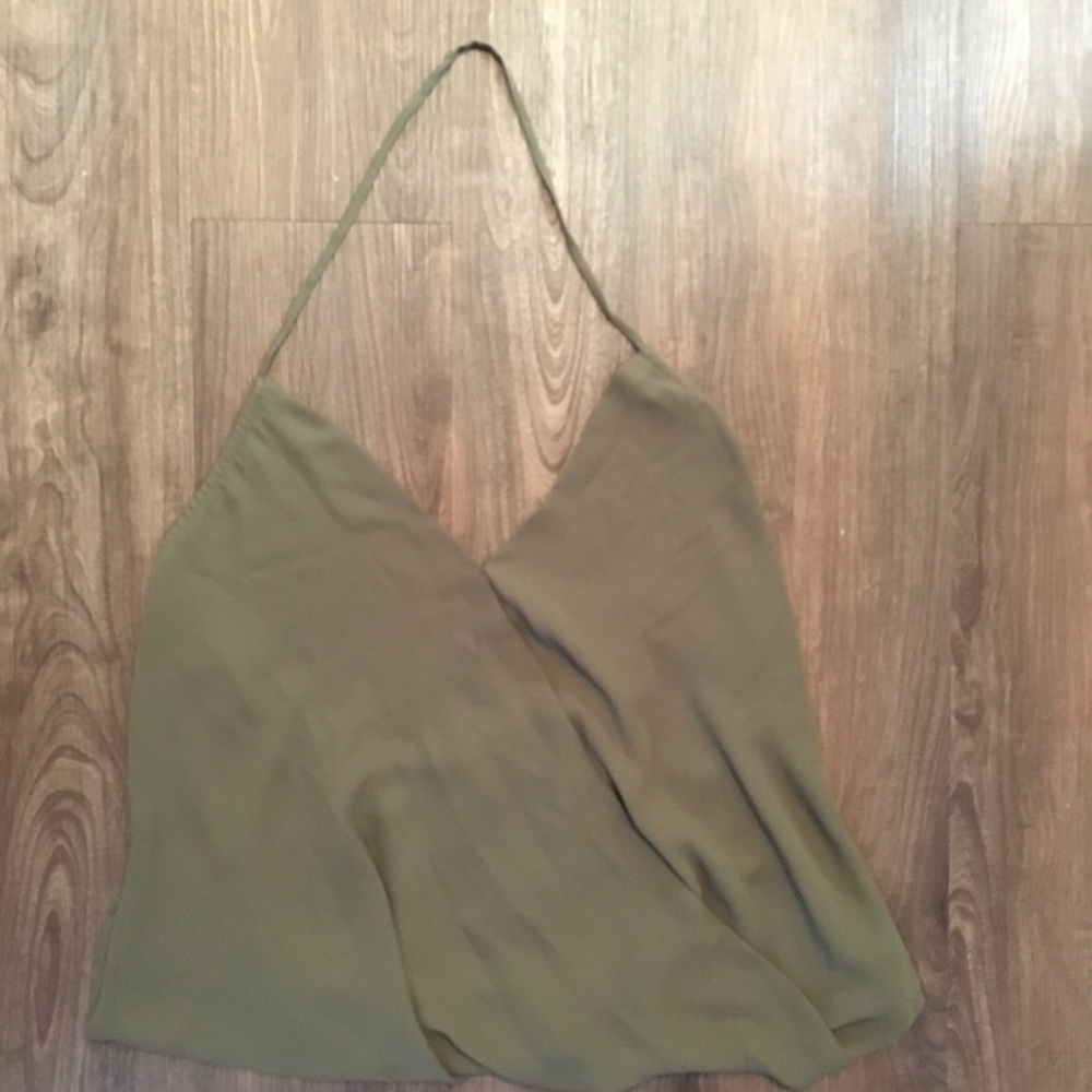 Army green halter