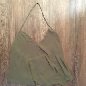Army green halter