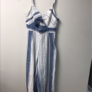 Ecoté Light Blue Striped Jumpsuit
