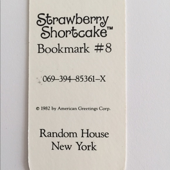 Strawberry Shortcake Bookmark - Picture 4 of 4