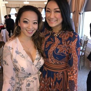 bar iii printed wrap maxi dress