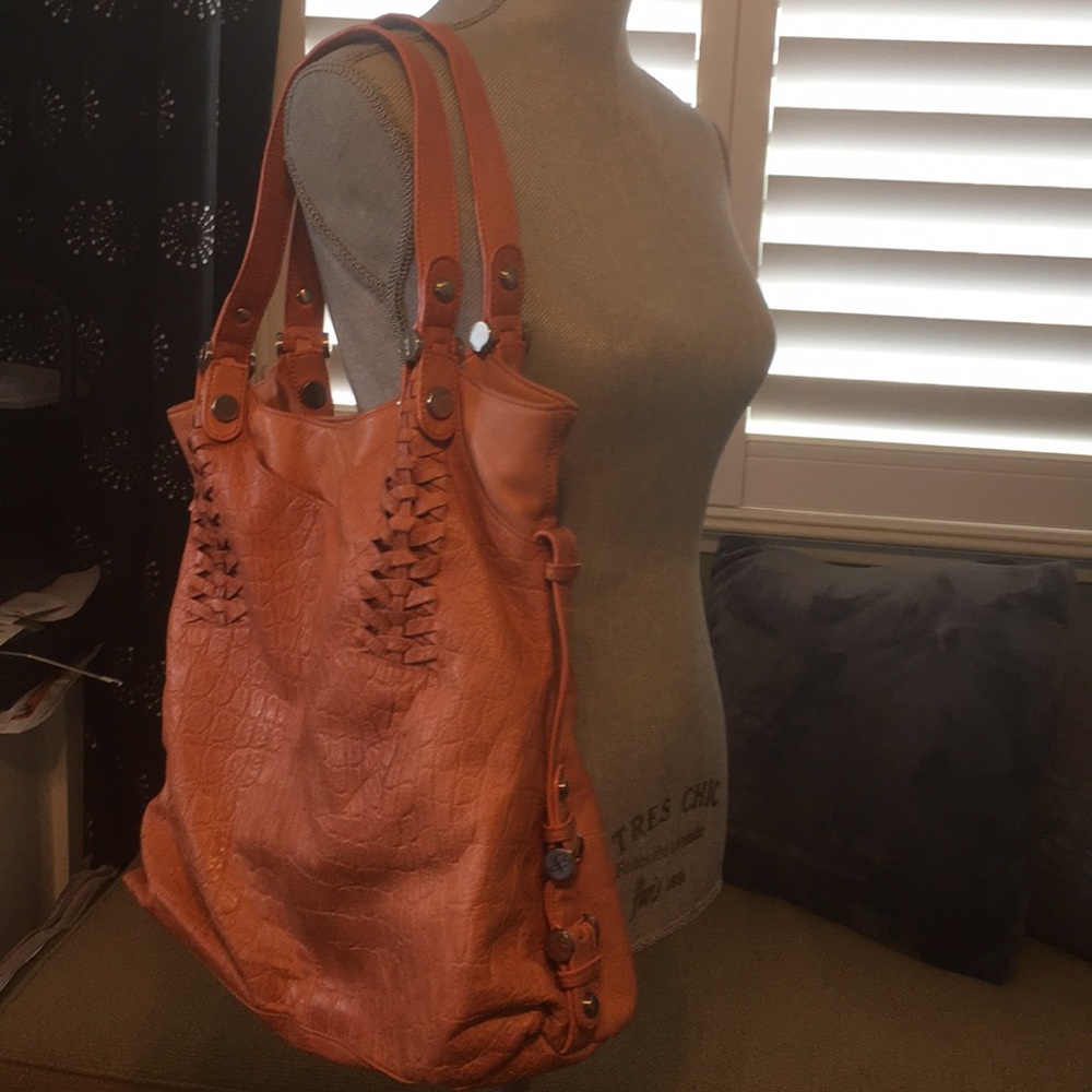 Beautiful orange leather purse
