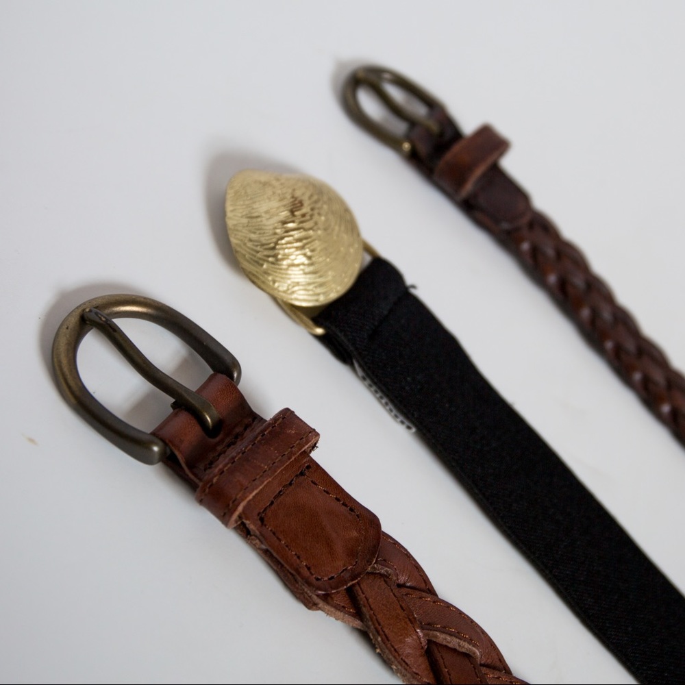 ❌DONATED❌ UO Braided Leather Belt Bundle