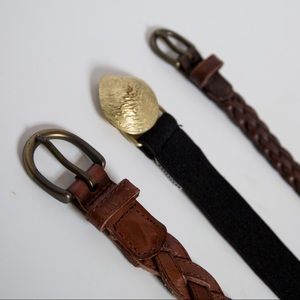 ❌DONATED❌ UO Braided Leather Belt Bundle