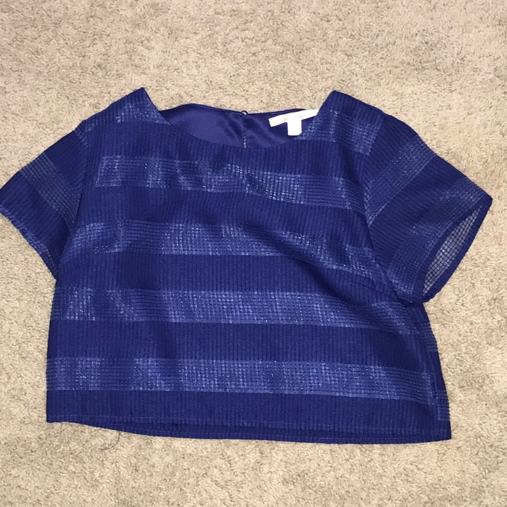 Navy crop top (part of matching set with skirt)
