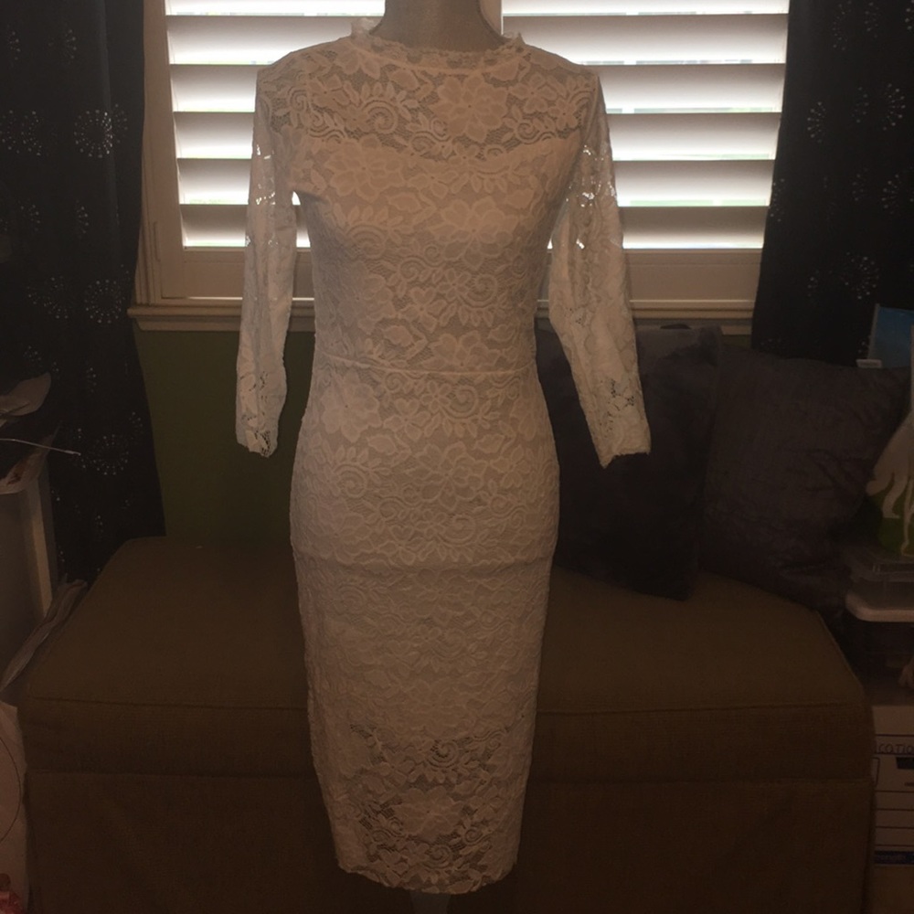 New white lace dress