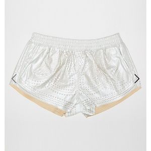 Blanknyc white vegan leather shorts