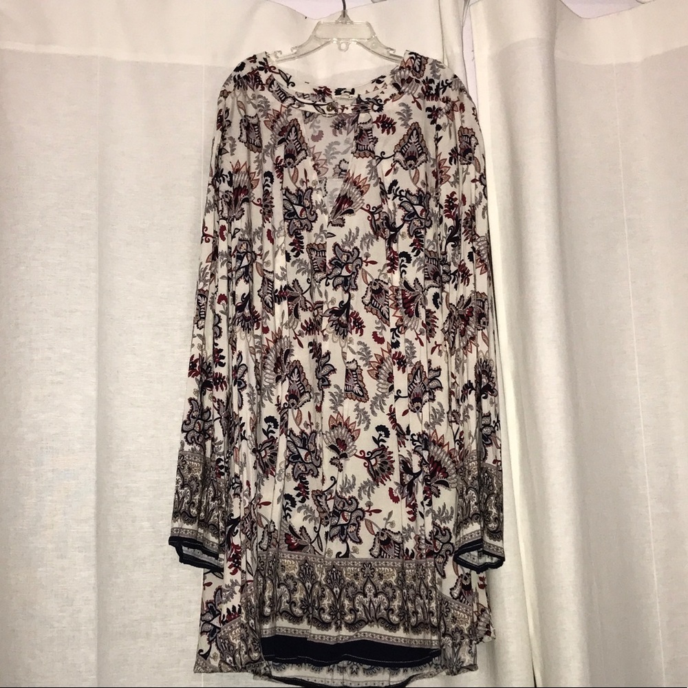 Multi-colored paisley mini dress