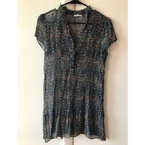 Kimchi Blue Sheer Floral Dress (size large)