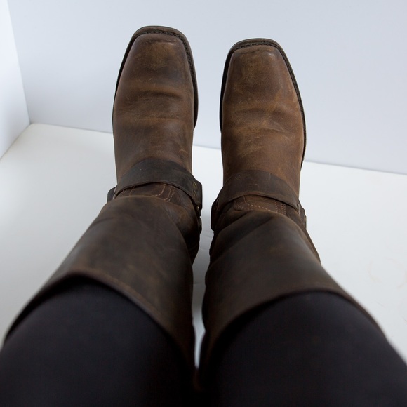 🆕Frye Coffee Leather Harness Boots - Picture 8 of 8