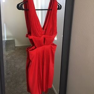 BEBE red fringe dress !