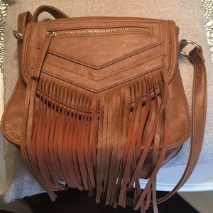 Brown fringe Steve Madden crossbody bag.