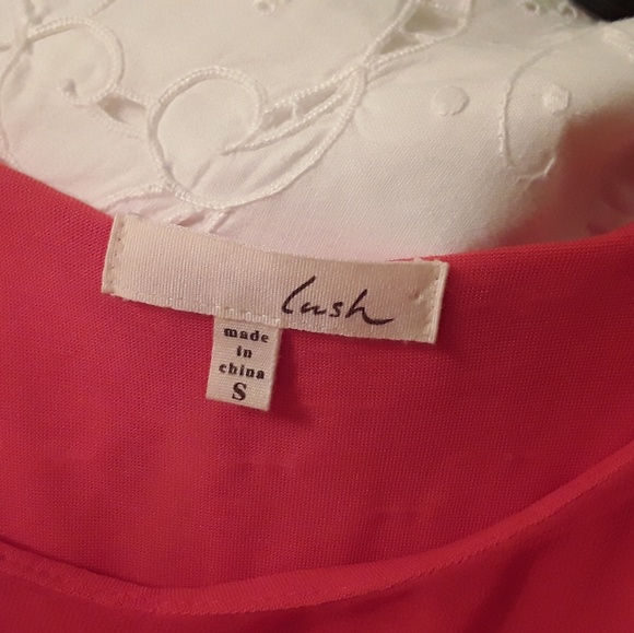 BEAUTIFUL CORAL LINED PLEATED DRESS BY LUSH S - Picture 4 of 8