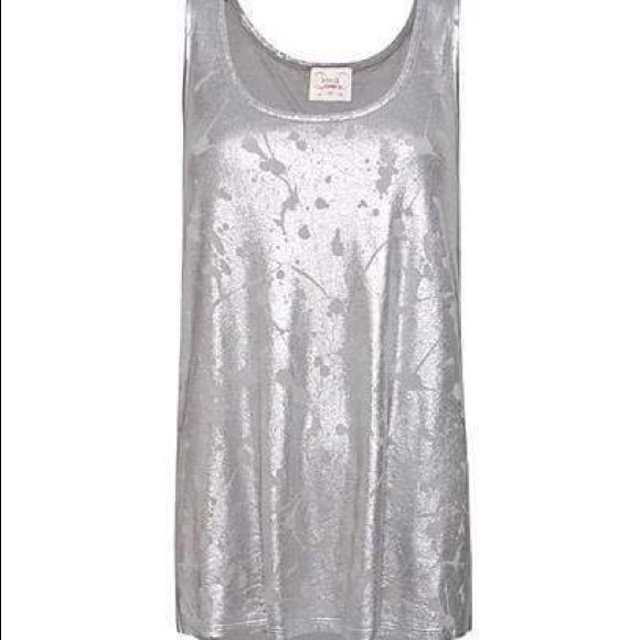 Metallic Tee Shirt Shine Party Casual Wear NWT - Picture 4 of 4