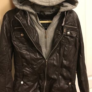 Hooded Leather Jacket