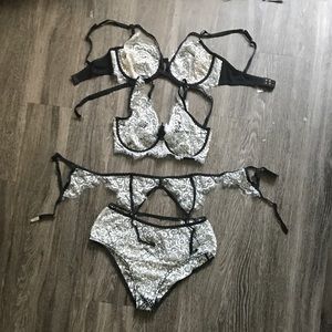 TWO BRAS ASOS bridal set.
