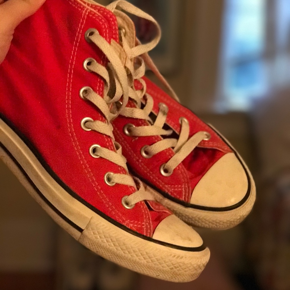 red converse high tops size m5/w7