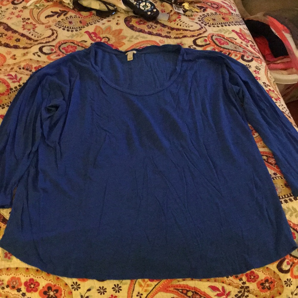 Jcrew long sleeve royal blue top