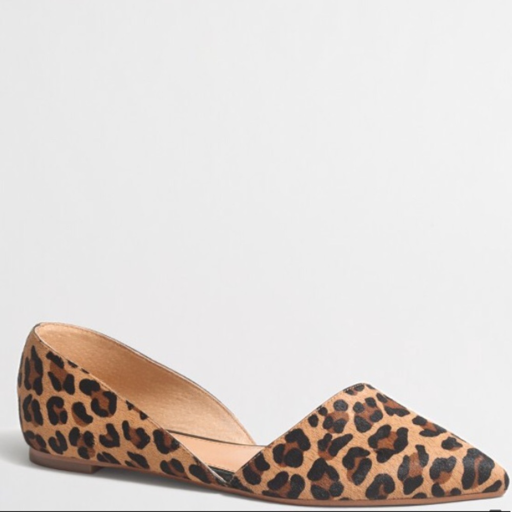 J. Crew leopard Zoe calf hair d'Orsay flats 🐆😻