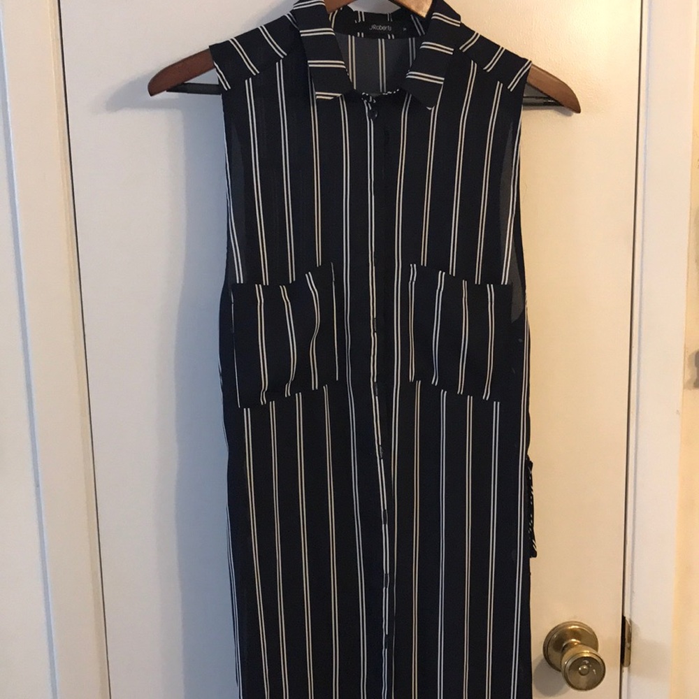 Navy and white shirt