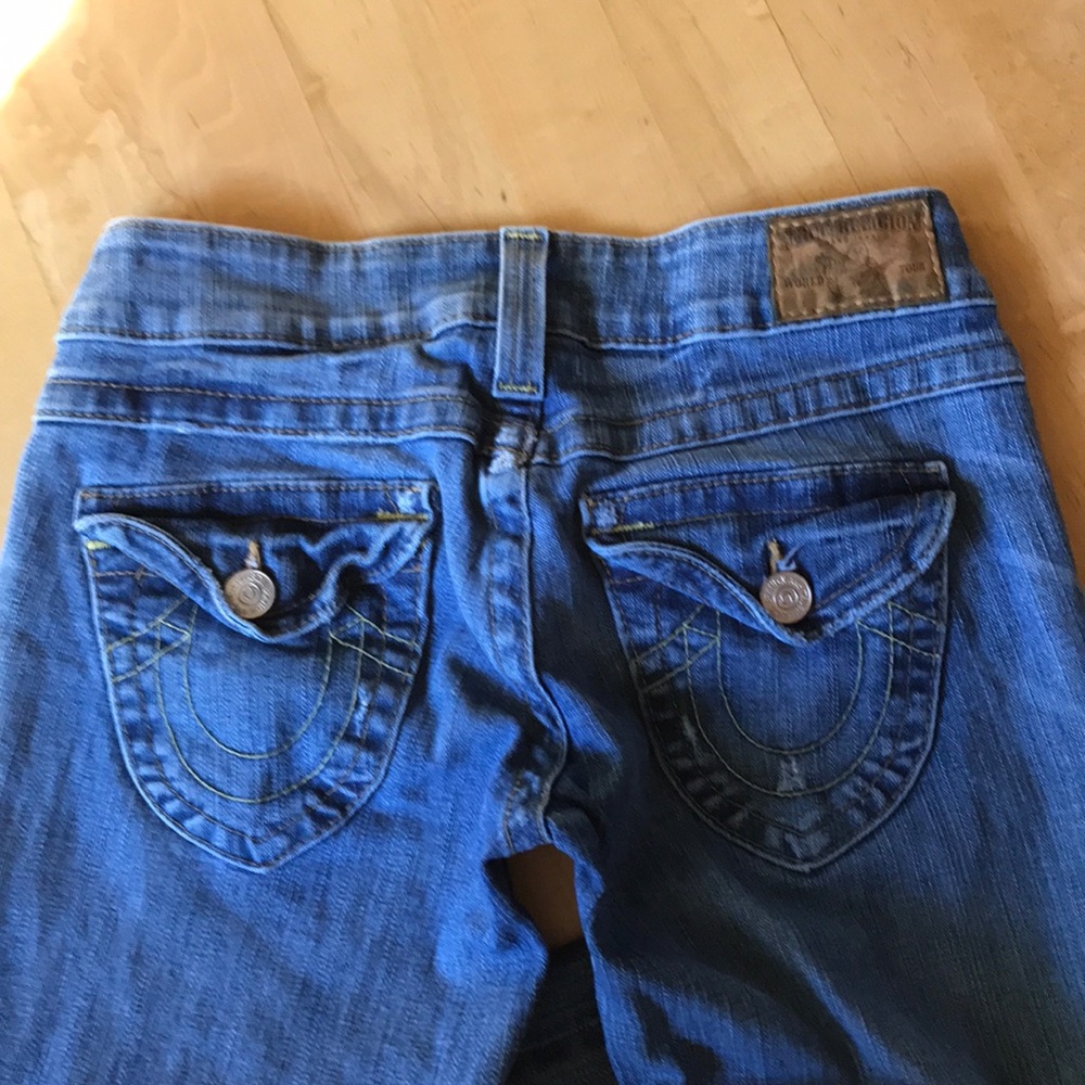 True Religion light blue jeans 27 straight women's