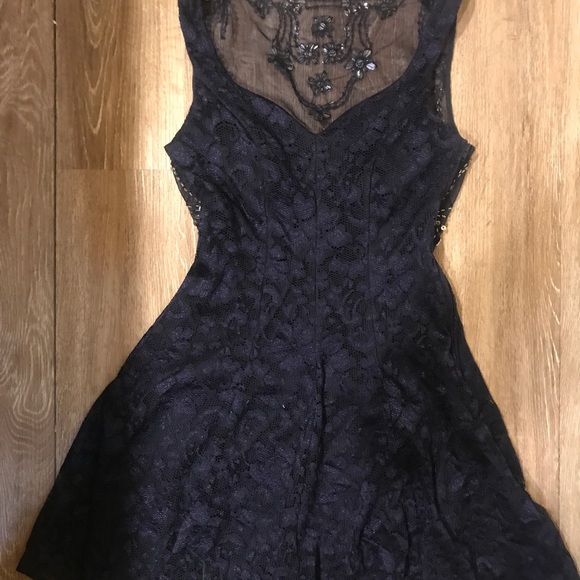 Used navy blue homecoming dress (worn once) - Picture 4 of 4