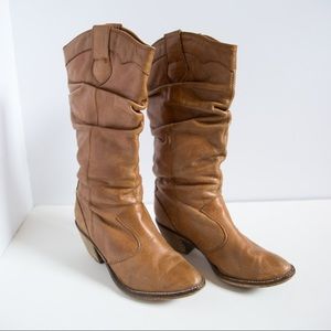 ❌DONATED❌ Steve Madden Caramel Leather Cowboy Boot