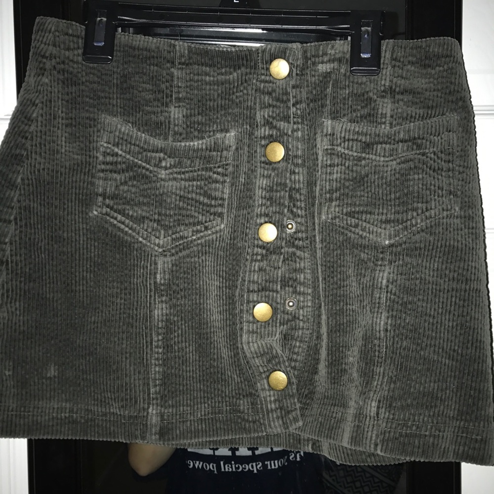 Women's Corduroy Button down Skirt